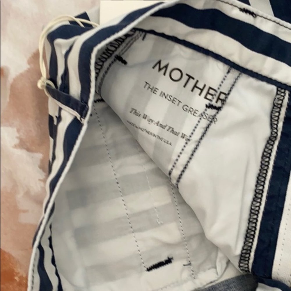 Mother the inset Greaser Jeans Pant Navy Blue Jean - Picture 5 of 12